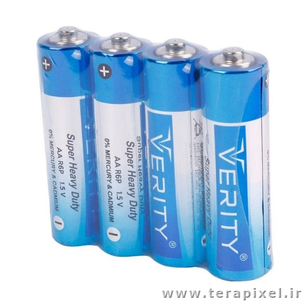 باتری چهارتایی قلمی Verity Super Heavy Duty R6P 1.5V AA شرینک - 2