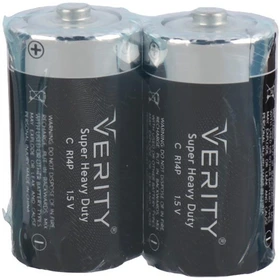 باتری دوتایی متوسط Verity Super Alkaline LR14 1.5V C شرینک