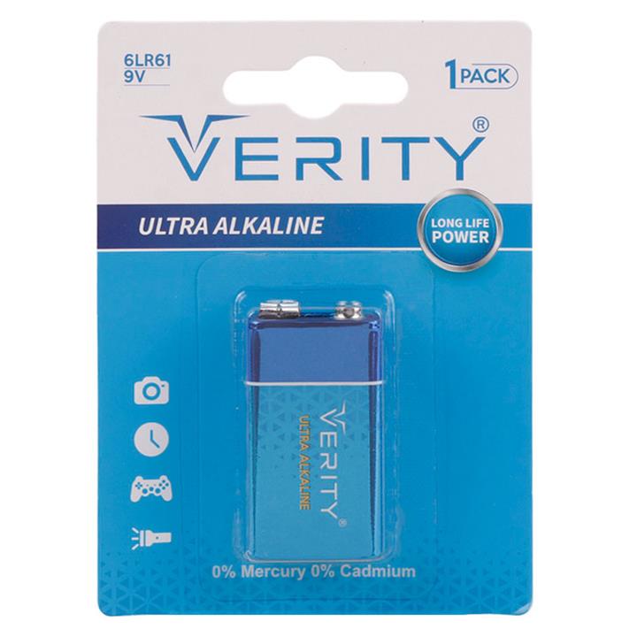 باتری کتابی Verity Ultra Alkaline Duty 6LR61 9V