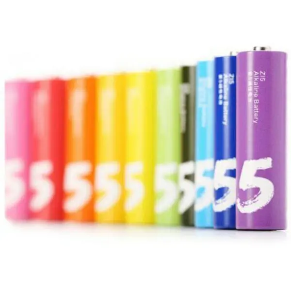 باتری قلمی رنگین کمانی شیائومی Xiaomi Rainbow Zi5 AA 1.5 V Battery Pack Of 10