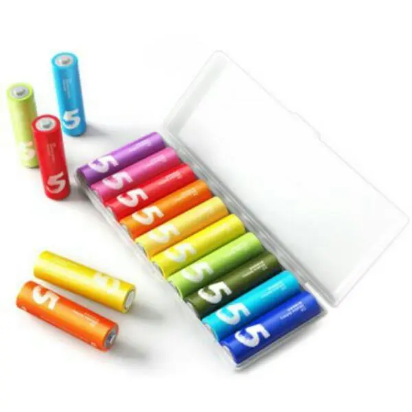 باتری قلمی رنگین کمانی شیائومی Xiaomi Rainbow Zi5 AA 1.5 V Battery Pack Of 10