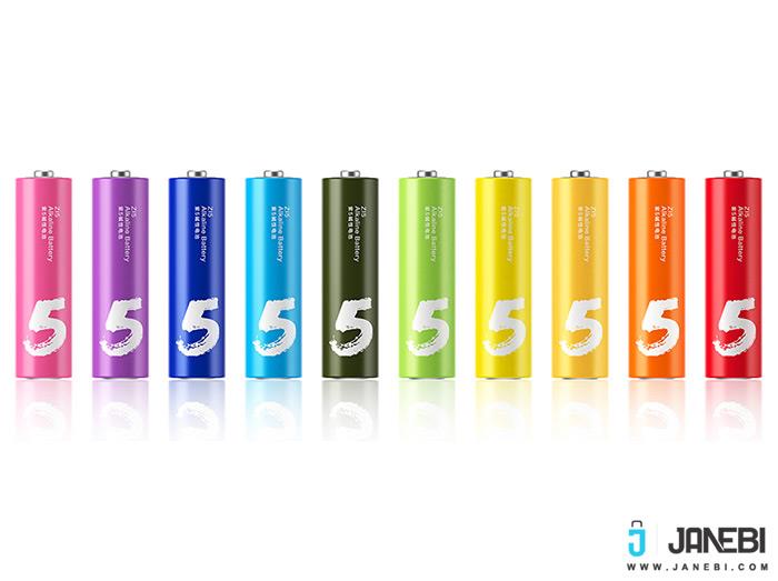 باتری قلمی رنگین کمانی شیائومی Xiaomi Rainbow Zi5 AA 1.5 V Battery Pack Of 10