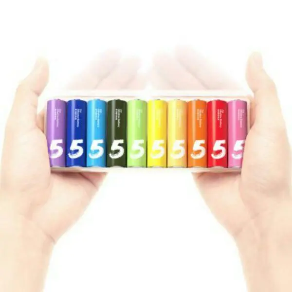 باتری قلمی رنگین کمانی شیائومی Xiaomi Rainbow Zi5 AA 1.5 V Battery Pack Of 10