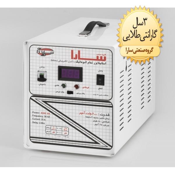 استابیلایزر تمام اتوماتیک مخصوص کنتور برق سارا مدل تی 136 اس 6000 ولت آمپر