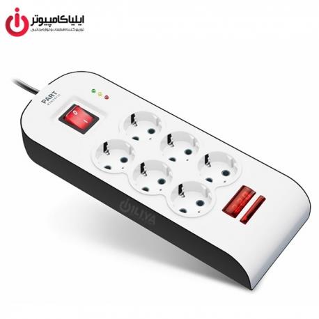 محافظ برق 6 کانال پارت الکتریک با کابل 3 متر مدل 8795