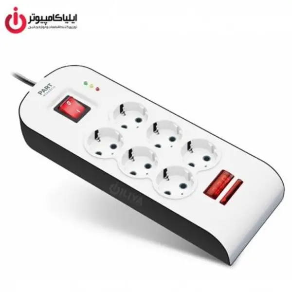 محافظ برق 6 کانال پارت الکتریک با کابل 3 متر مدل 8795 - 2
