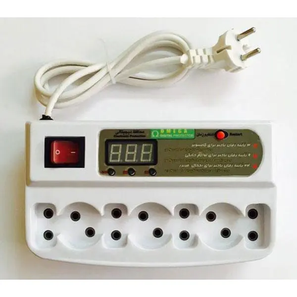امگا محافظ دیجیتال 7 خانه 3 متری با قابلیت نمایش ولتاژ - 3