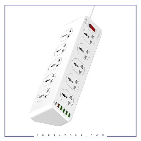 چند راهی برق و شارژر الدینیو LDNIO SC10610 QC3.0 PD Power Strip - 2