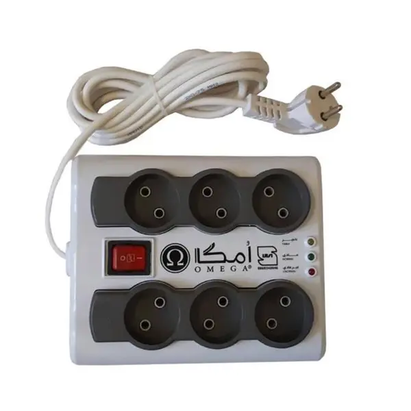چند راهی برق و محافظ امگا مدل MM2