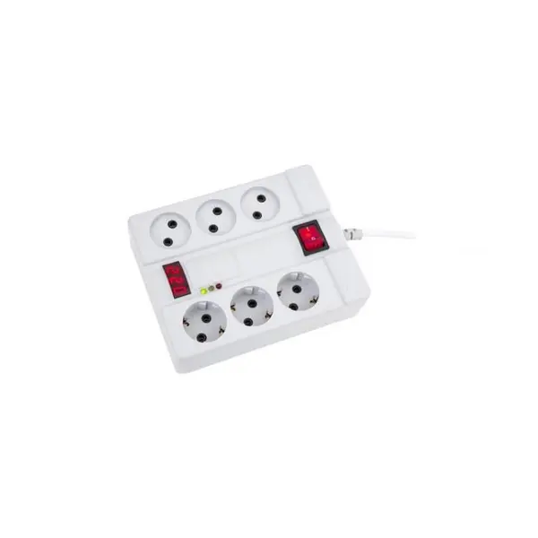 محافظ برق ۶ خانه پارت الکتریک با کابل ۳ متری مدل PE7381