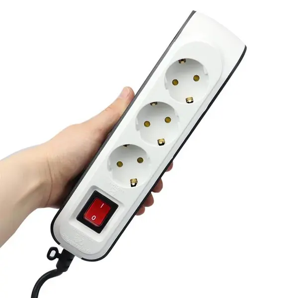 چند راهی ۳ خانه ارت دار پارت الکتریک با کابل ۵ متری PE8762 - 4