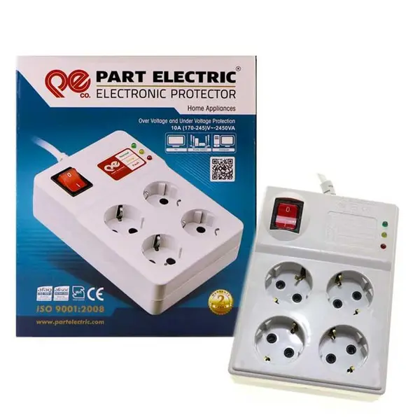 چندراهی برق و محافظ پارت الکتریک مدل PE894 - 4