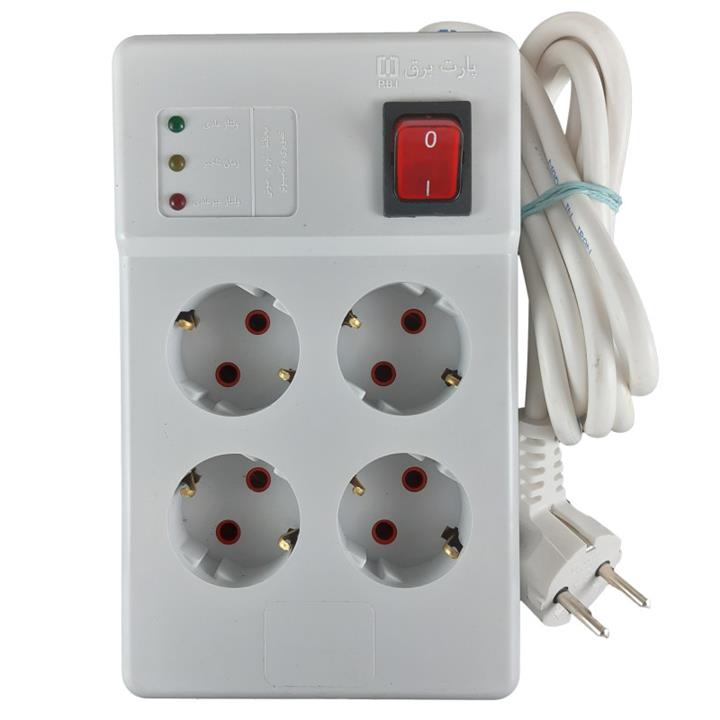 محافظ ولتاژ بهداد الکتریک 4 خانه کابل 1.8 متری