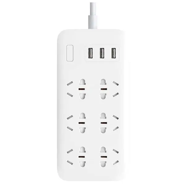 چندراهی برق شیائومی 6 سوکت و سه پورت USB مدل CXB6-1QM - 4