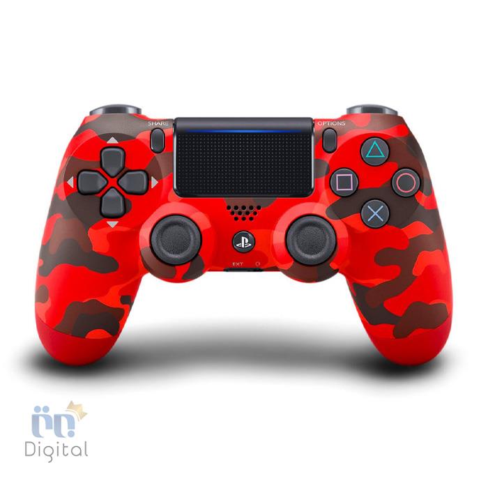 دسته بازی سونی مدل DualShock 4 رنگ Red Camouflage