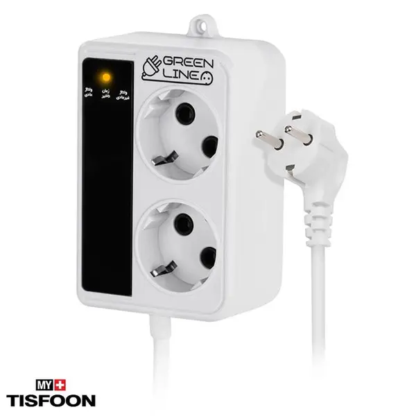 محافظ و چند راهی برق ۳ متری گرین لاین مدل GREEN Line GLP162W - 2