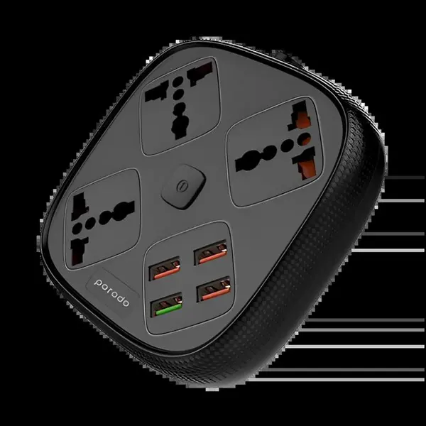 چند راهی برق و شارژر پرودو Porodo 4 USB 3 Sockets PD-SC3302 دارای 4 پورت - 2