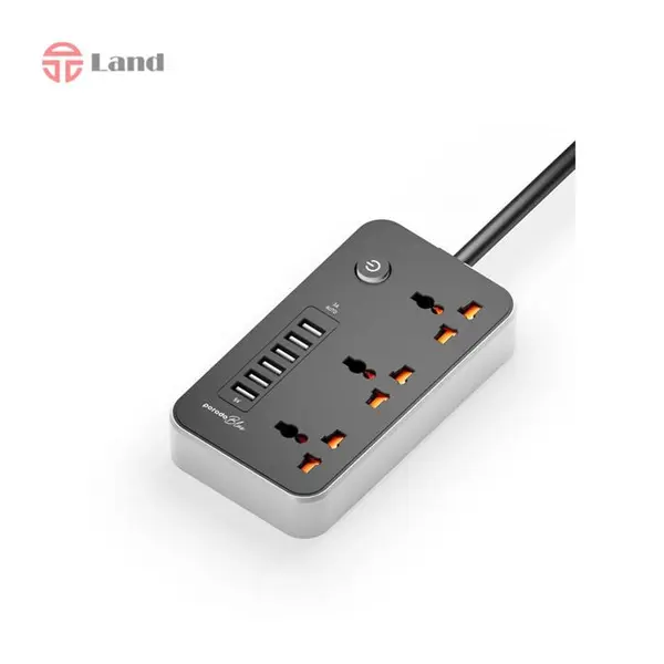 سه راهی برق هاب usb پرودو بلو مدل 3ac6a2m ا Porodo Blue Multi-Port Power Hub Ultimate Home & Office Kit 2M - 2