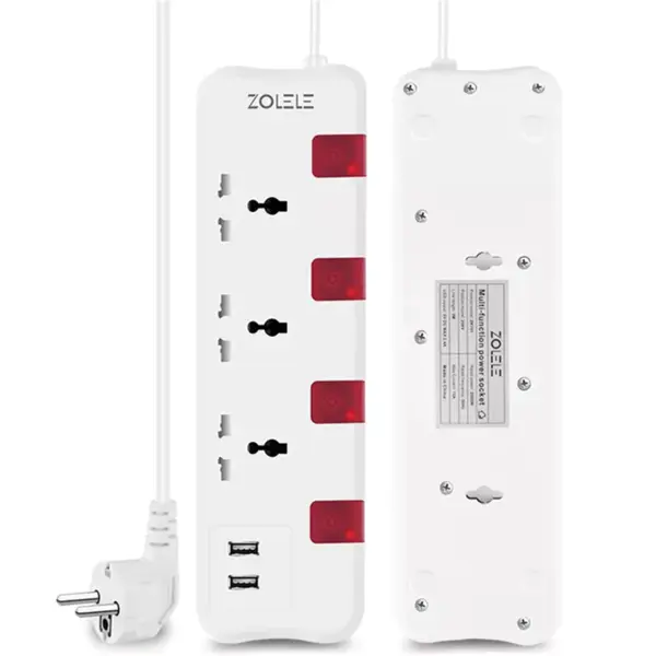 چندراهی برق شیائومی مدل Zolele ZK101 3M Power Extension EU Plug - 2