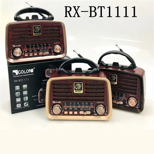 رادیو اسپیکر بلوتوث RX BT1111 Golon/گولون با پنل خورشیدی