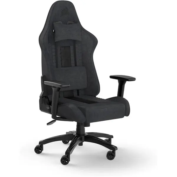 صندلی گیمینگ پارچه ای آرام Corsair TC100، نایلون، خاکستری و ، تک سایز - 3