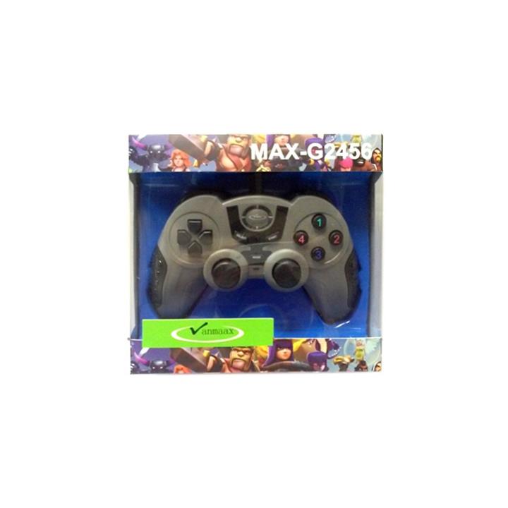 دسته بازی تک شوک دار وانمکس مدل MAX-G2456 --Vanmaax MAX-G2456 Dual shock Single computer gamepad