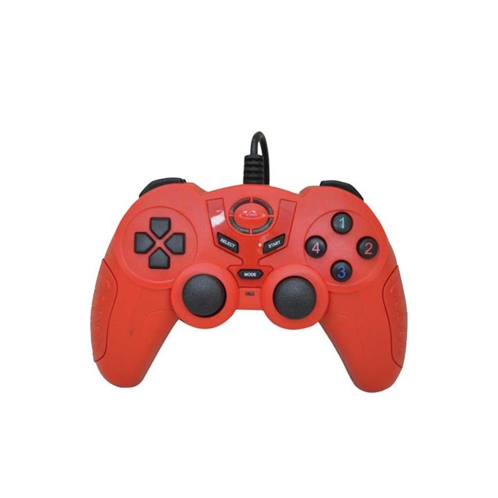 دسته بازی تک شوک دار وانمکس مدل MAX-G2457 --Vanmaax MAX-G2457 Dual shock Single Computer Gamepad