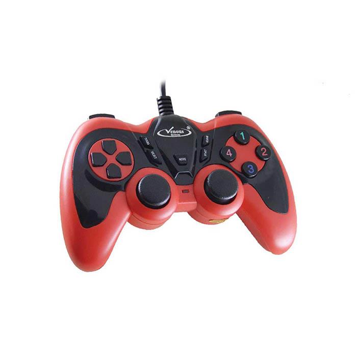 دسته بازی تک شوک دار وانمکس مدل MAX-G2457 --Vanmaax MAX-G2457 Dual shock Single Computer Gamepad