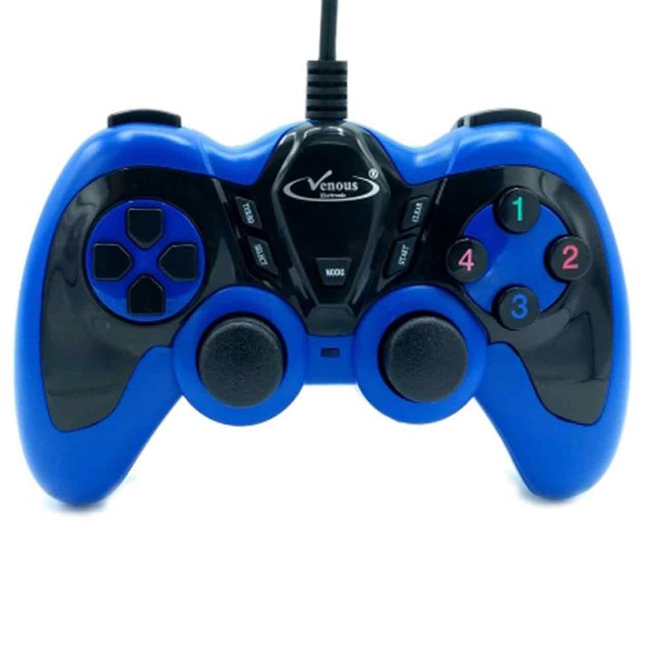 دسته بازی تک شوک دار وانمکس مدل MAX-G2457 --Vanmaax MAX-G2457 Dual shock Single Computer Gamepad