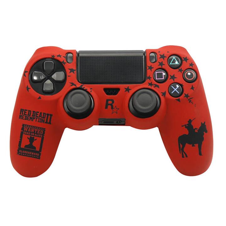 روکش دسته بازی PS4 طرح Red Dead Redemption 2 زمینه قرمز