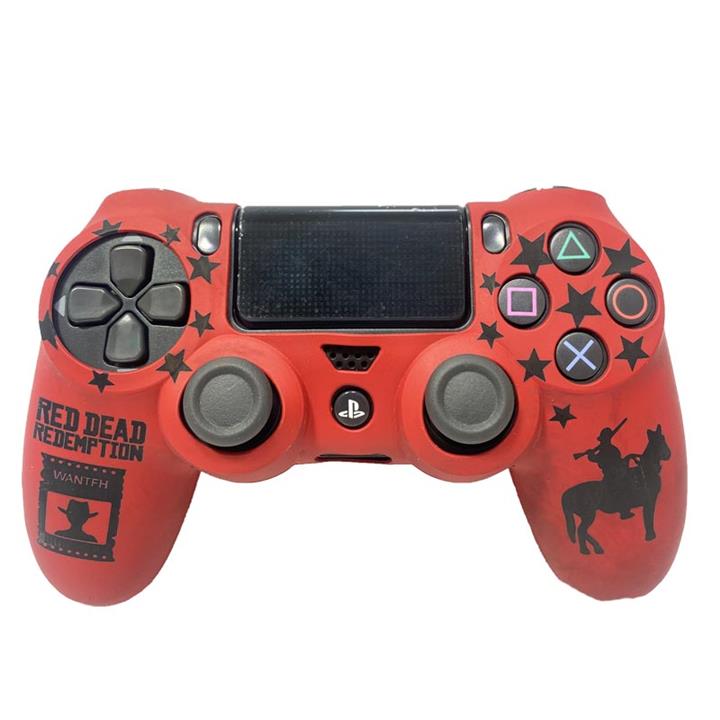 روکش دسته بازی PS4 طرح Red Dead Redemption 2 زمینه قرمز