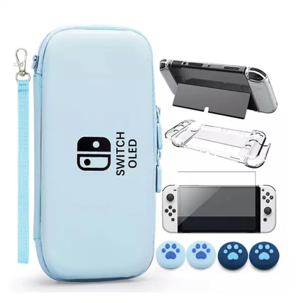 پک محافظتی هفت کاره VGBUS برای Nintendo Switch OLED - آبی - 2