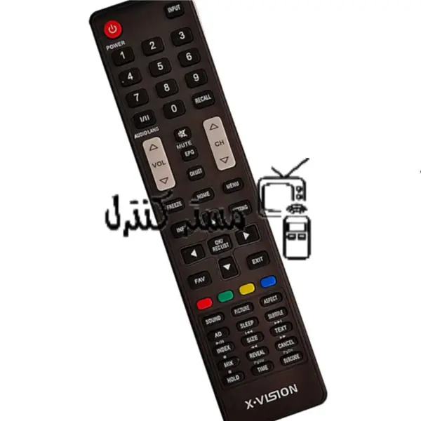 کنترل تلویزیون ال ای دی ایکس ویژن دکمه طوسی جدید LED.XVISION - 3