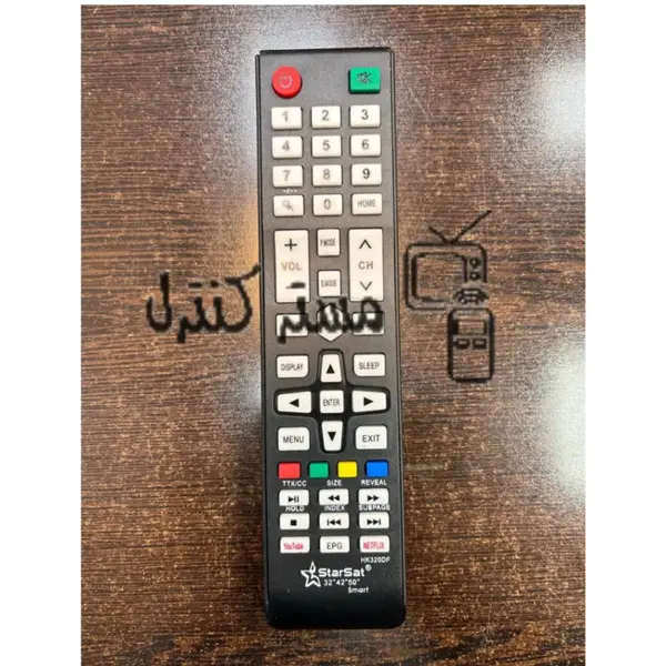 کنترل تلویزیون ال ای دی جدید استارست دکمه STARSAT - 3