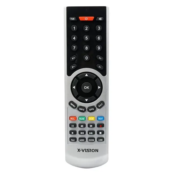 کنترل گیرنده دیجیتال ایکس ویژن X VISION مدل فلش دار نقره ای