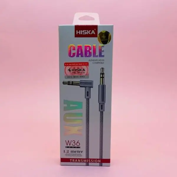 کابل AUX صدا کنفی هیسکا 120سانتی مدل HISKA W36