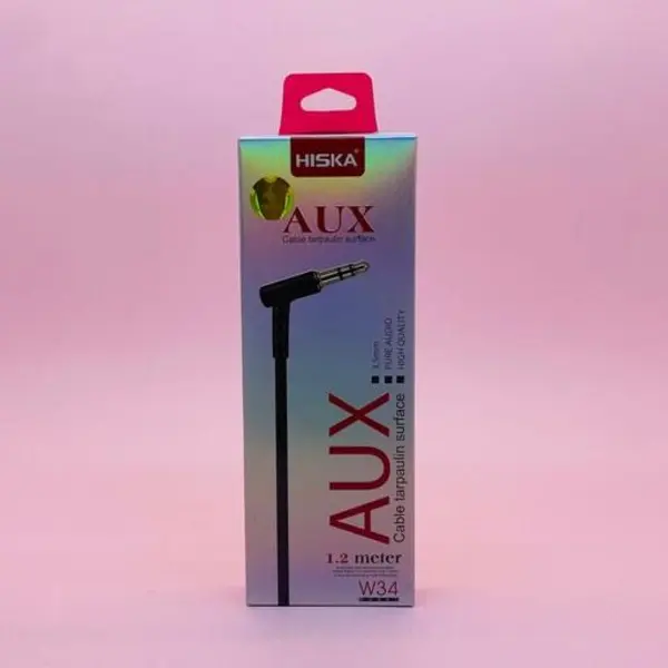 کابل AUX صدا برزنتی هیسکا 120سانتی مدل HISKA W34