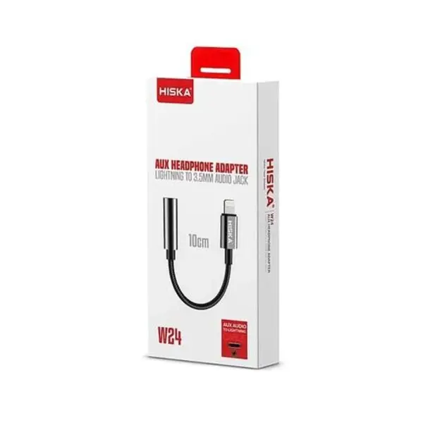 کابل تبدیل لایتنینگ به AUX هیسکا Hiska W24