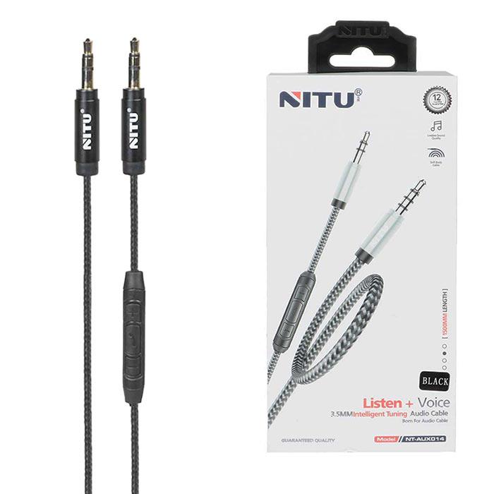 کابل Aux میکروفون دار نیتو NITU NT-AUX14 طول 1.5 متر