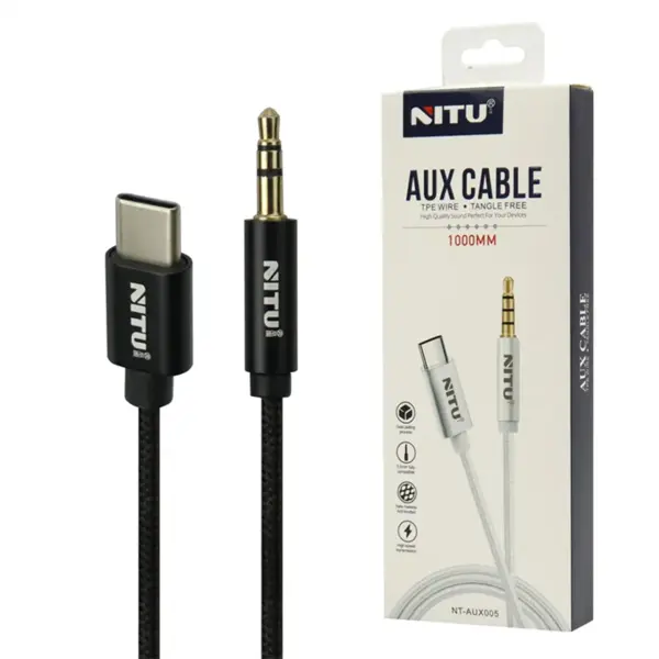 کابل Aux تایپسی نیتو مدل NT-AUX005 طول 1متر
