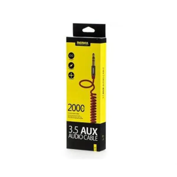 کابل Aux  Remax LH-L310 1.8M Aux Cable کابل 1.8 متری فنری ریمکس