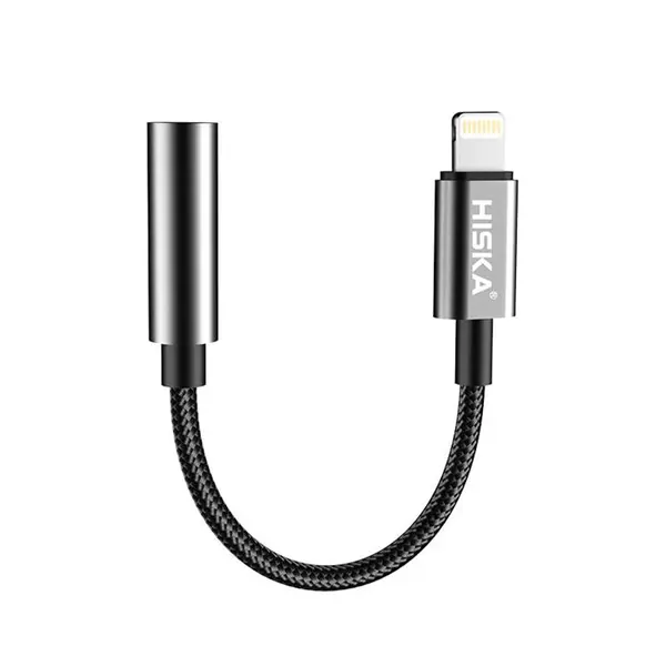 کابل تبدیل لایتنینگ به AUX هیسکا مدل W24 طول 0.1 متر