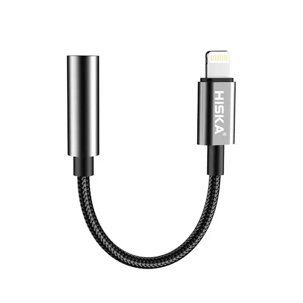 کابل تبدیل لایتنینگ به AUX هیسکا مدل W24 طول 0.1 متر