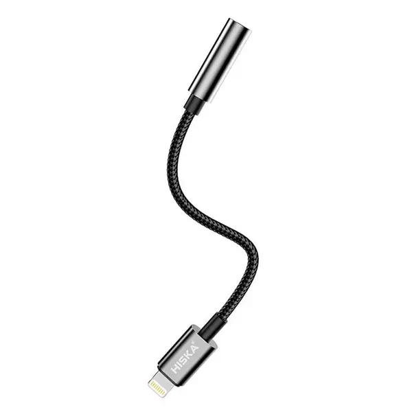 کابل تبدیل لایتنینگ به AUX هیسکا مدل W24 طول 0.1 متر