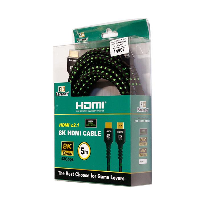 کابل فرانت Faranet HDMI ورژن HDMI 8K v2.1 طول 5 متری