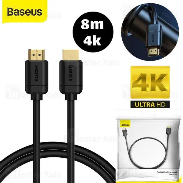 کابل HDMI بیسوس Baseus High Definition Series 4K HDMI V2 Cable CAKGQ-E01 طول 8 متر - 6