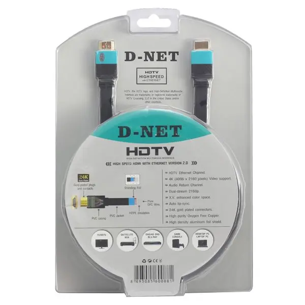 کابل HDMI دی-نت مدل HDTV 2.0 طول 5 متر - 5