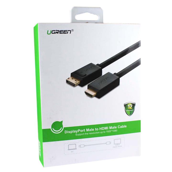 کابل دیسپلی پورت به اچ دی ام آی یوگرین Ugreen Display Port Male to HDMI Male Cable 1.5m