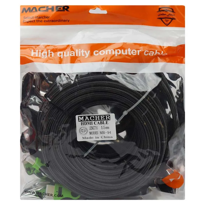 کابل HDMI 2.0 4K کنفی MACHER مدل MR-94 طول 15 متر
