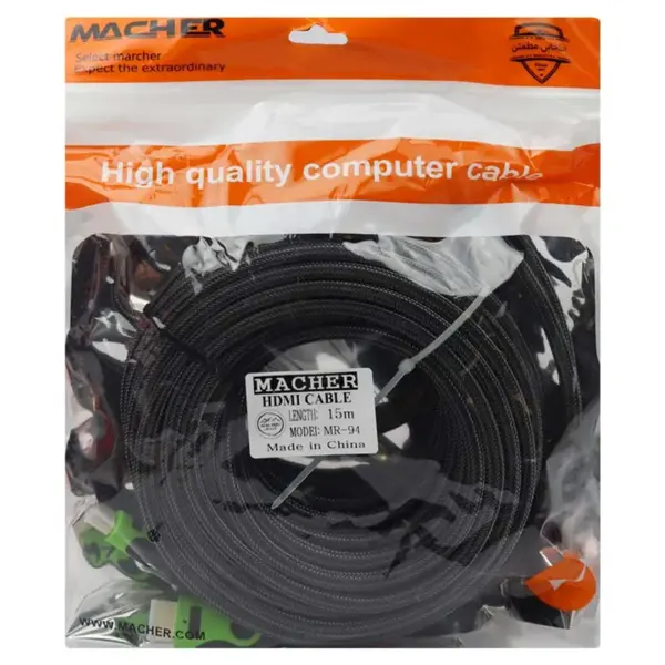 کابل HDMI 2.0 4K کنفی MACHER مدل MR-94 طول 15 متر